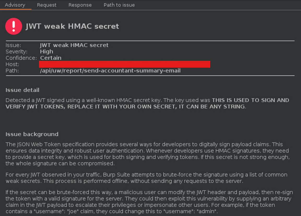 How HMAC signs a JWT header and payload